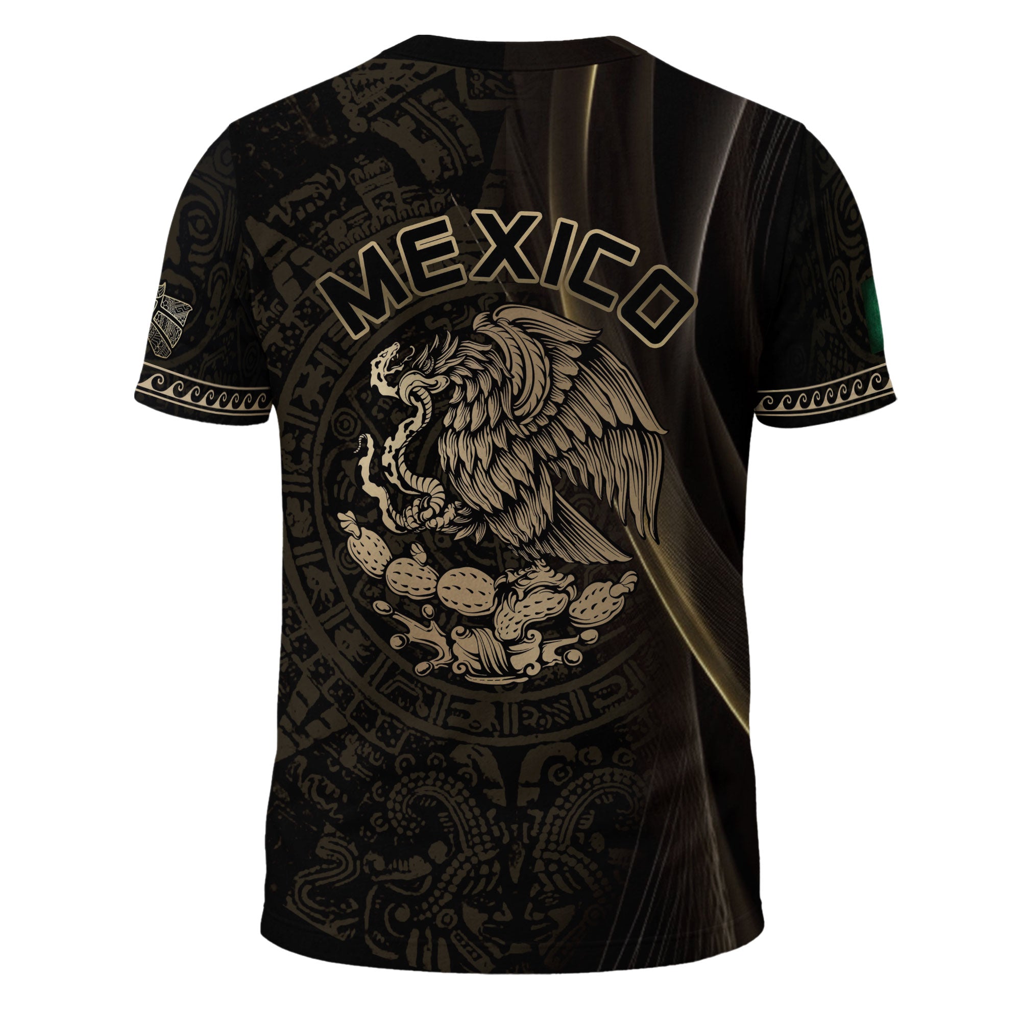 Mexico USA Flag Eagle Claw Aztec Heritage Warrior Shirt