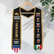 Mexico Graduate Stole 2026, Custom Personalized Sash for Graduation