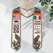 Mexican Graduate Sash 2026, Custom Personalized Stole for Graduation