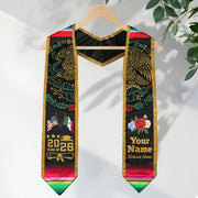 Mexican Graduation Stole 2026, Customized Sash, Mexican American Flag, Mexico Stole
