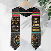 Mexico Graduation Sash 2026, Mexican American Flag Stole, Mexican Stole Customized