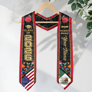 Mexican Sash 2026 Custom, Mexico Graduation Stole, Personalized Graduate Senior Stole
