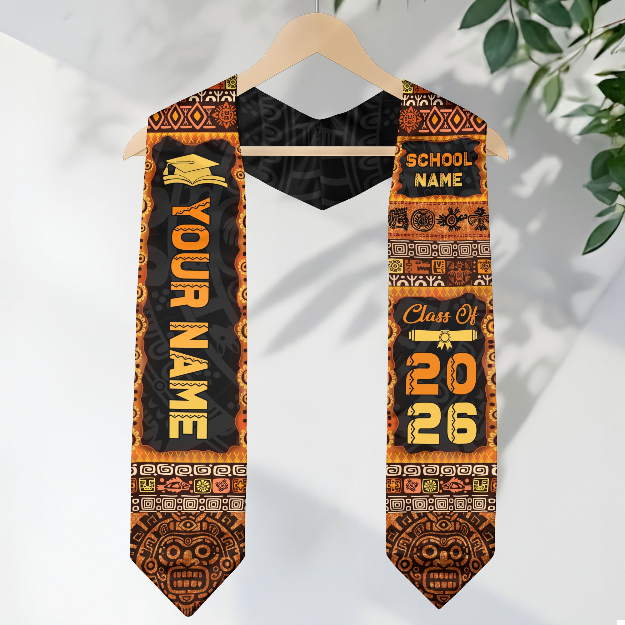 Custom Aztec Mexican Stole 2026, Mexico Graduation Sash for Graduate Success