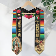 Mexico Personalized Sash 2026 for Graduate, Custom Mexican Graduation Stole