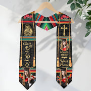 Custom Photo Mexican Graduation Stole 2026 Aztec Virgin Mary & Cross Graduation Sash Mexico