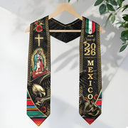 Class of 2026 Graduation Stole Mexico Eagle Guadalupe Hispanic Sash Cultural Gift