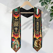 Catholic Graduation Stole 2026 Guadalupe Mexico Eagle Religious Hispanic