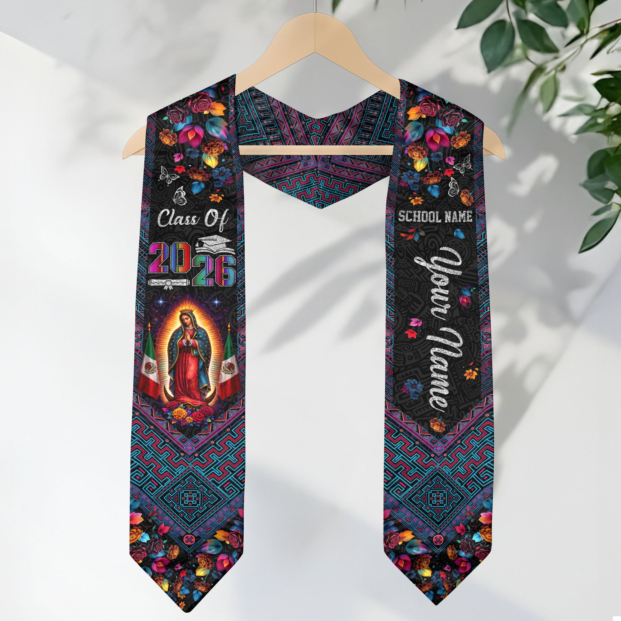 Mexico Graduation Sash 2025 Custom Graduation Stole Unique Graduation Sash Customize