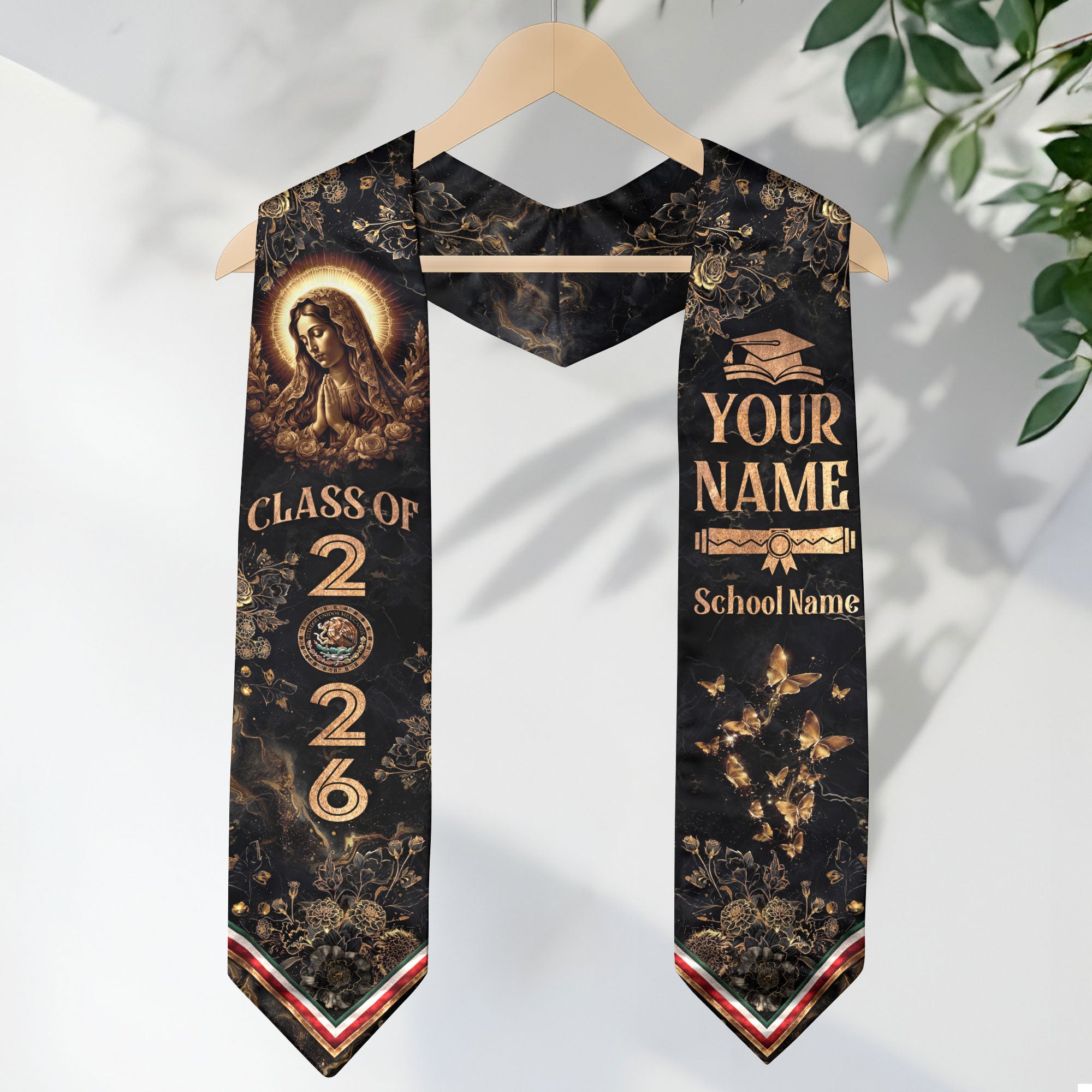 Custom Graduation Stole Mexican Graduation Sash 2025 Personalized Stoles for Graduation