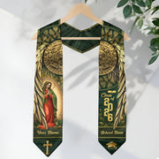 Mexico Graduation Stole 2026 Virgin Mary Aztec Calendar Personalized Heritage Sash