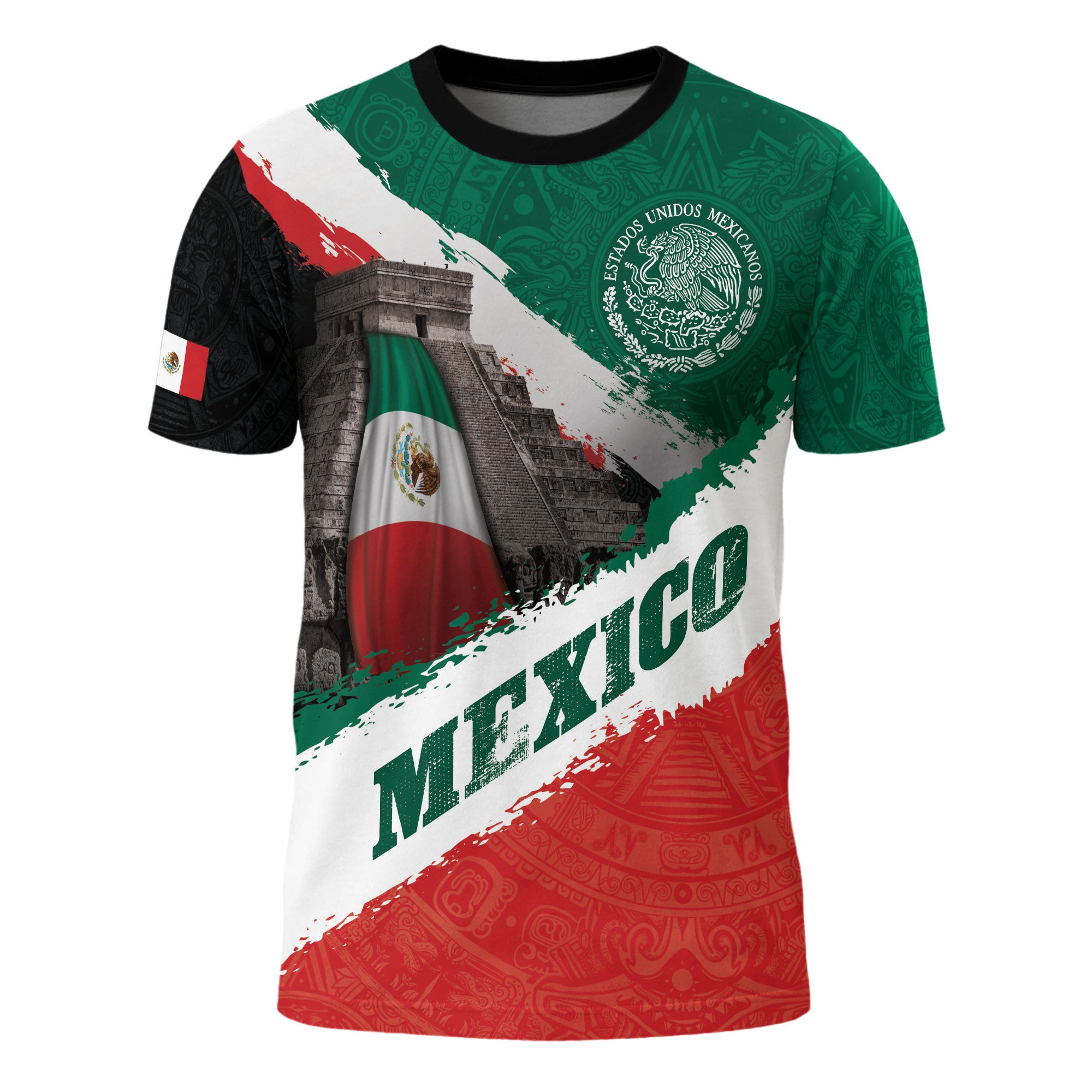 Mexico Flag Pyramid Eagle Aztec Heritage Pride Warrior Spirit Shirt