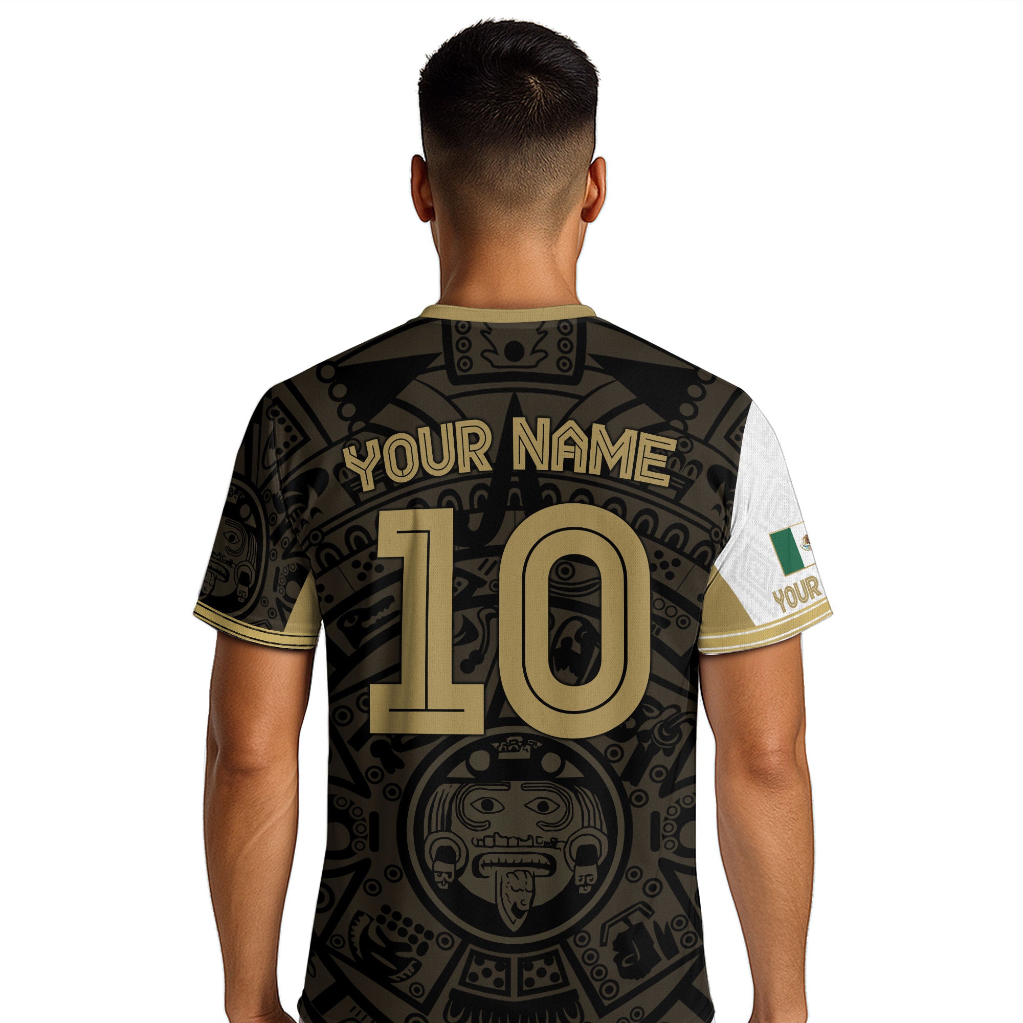 Custom Mexico Soccer Jersey with Name & Number – Aztec Style