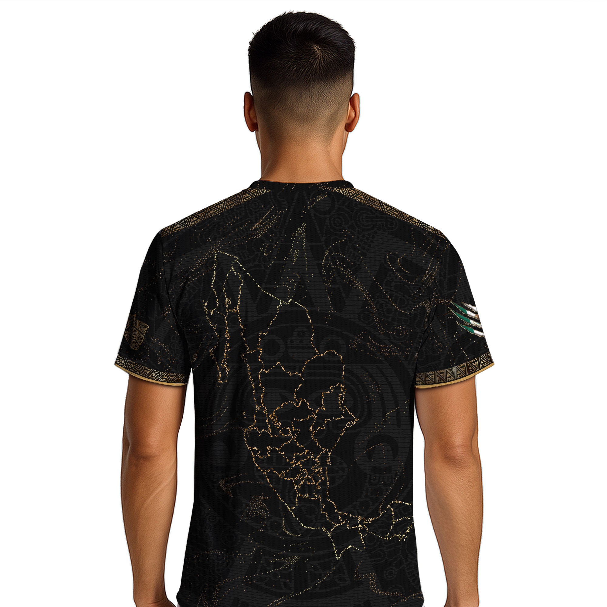 Mexico Black Gold Map Heritage Soccer Jersey