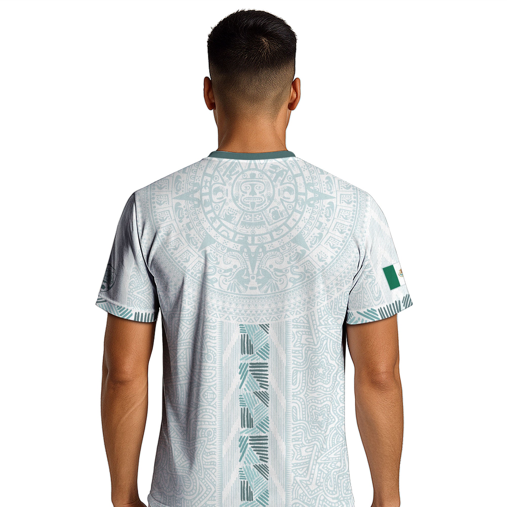 Mexico White Green Aztec Calendar Heritage Soccer Jersey