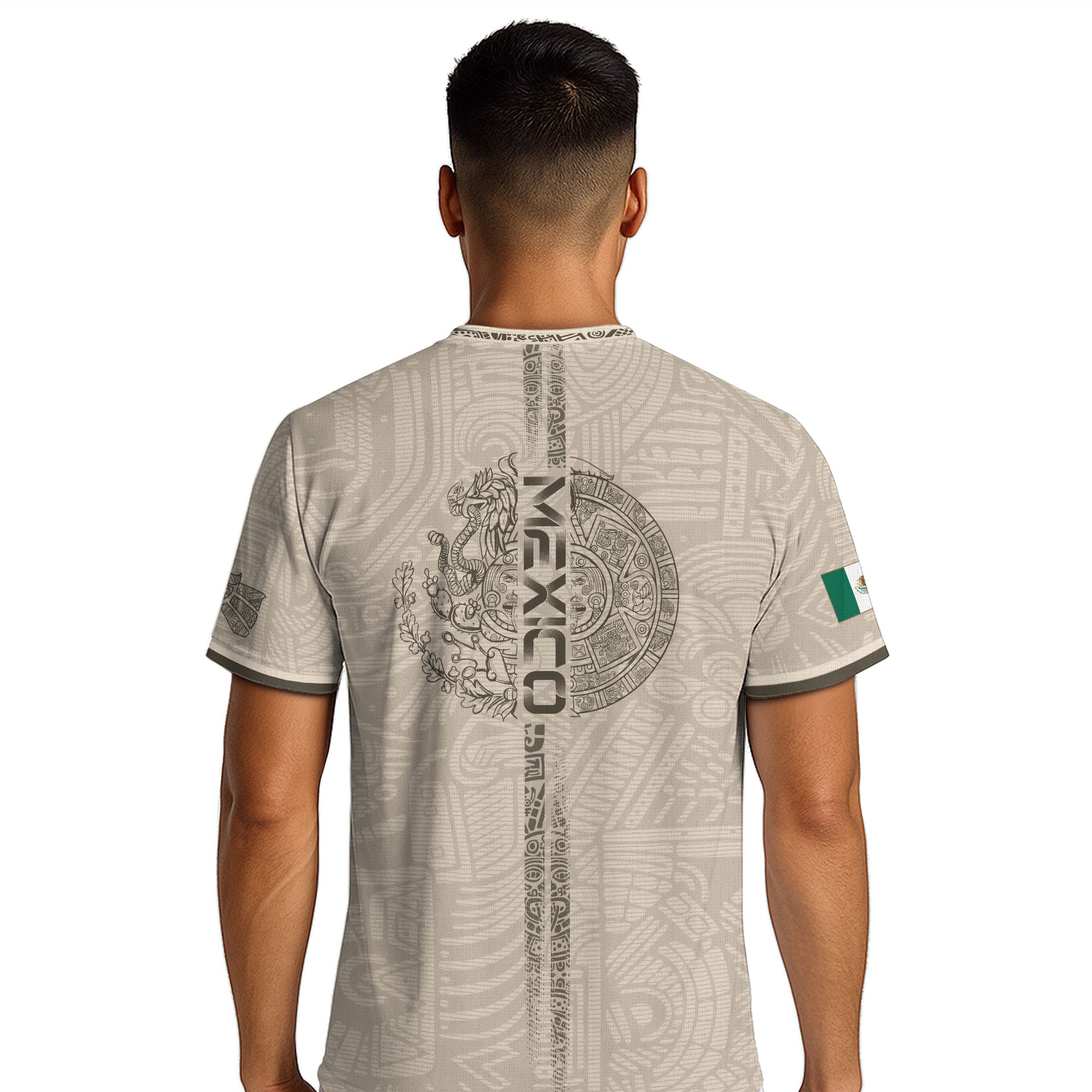 Mexico Beige Aztec Eagle Heritage Adult Soccer Jersey