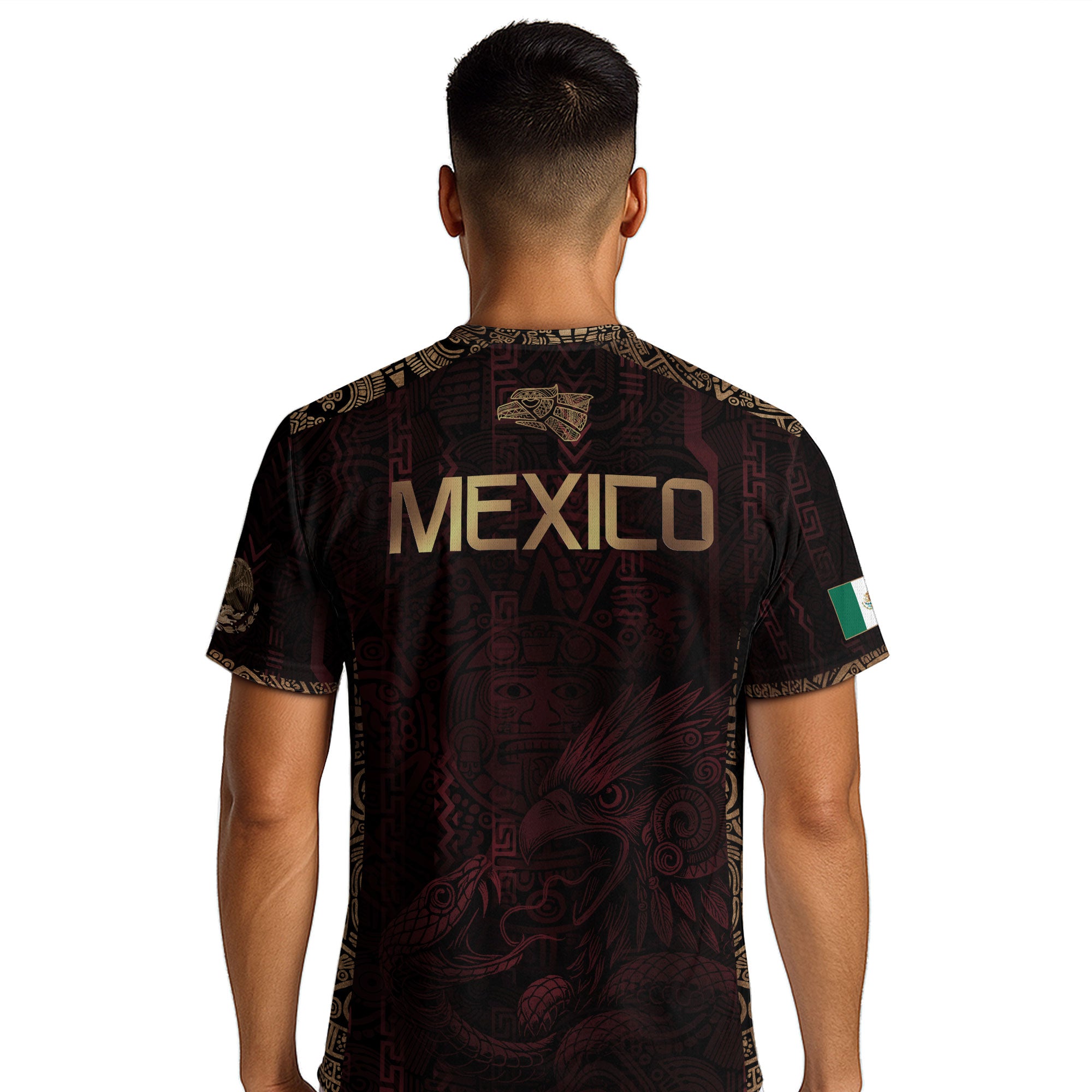 Mexico Maroon Aztec Eagle Heritage Soccer Jersey