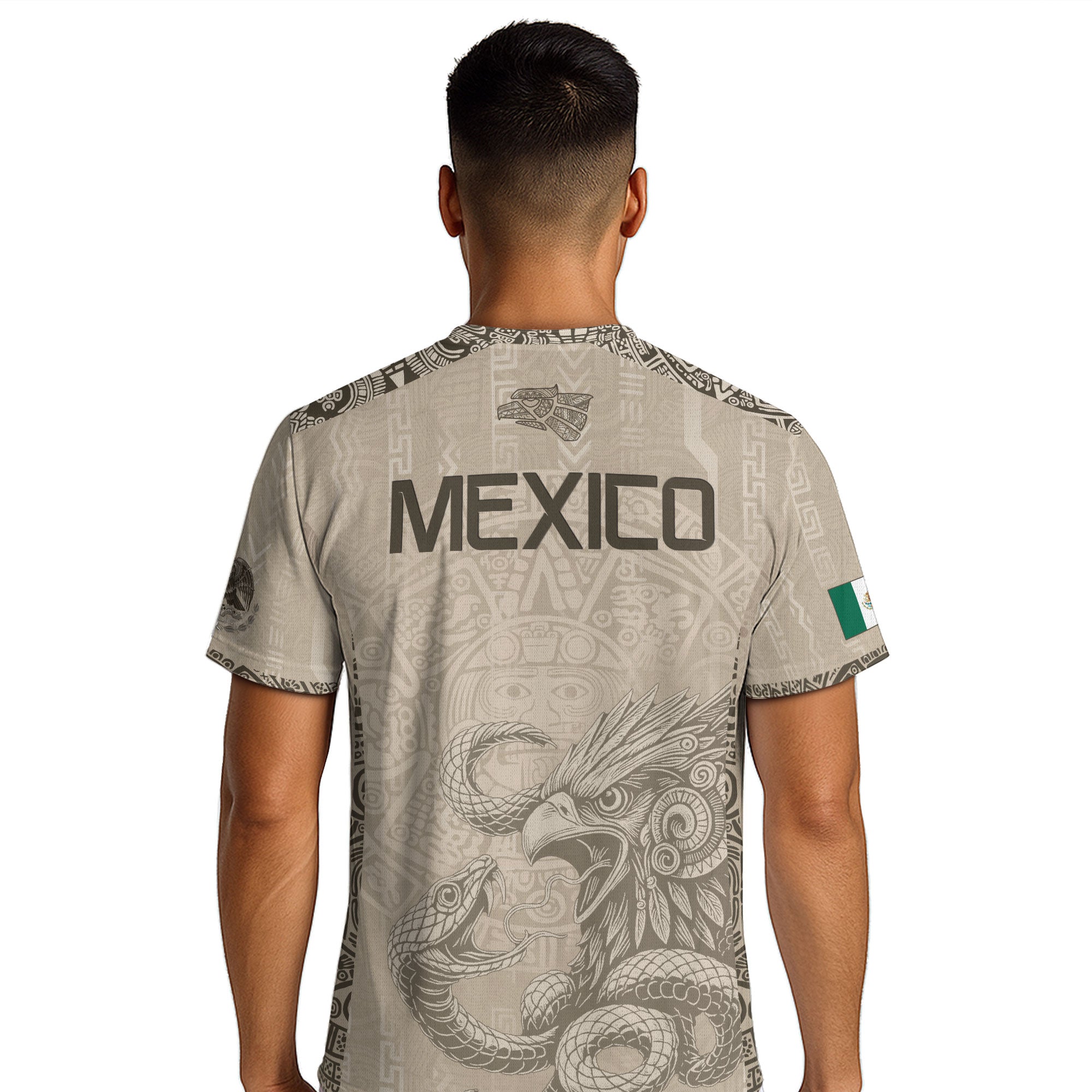 Mexico Beige Aztec Sunstone Eagle Heritage Soccer Jersey