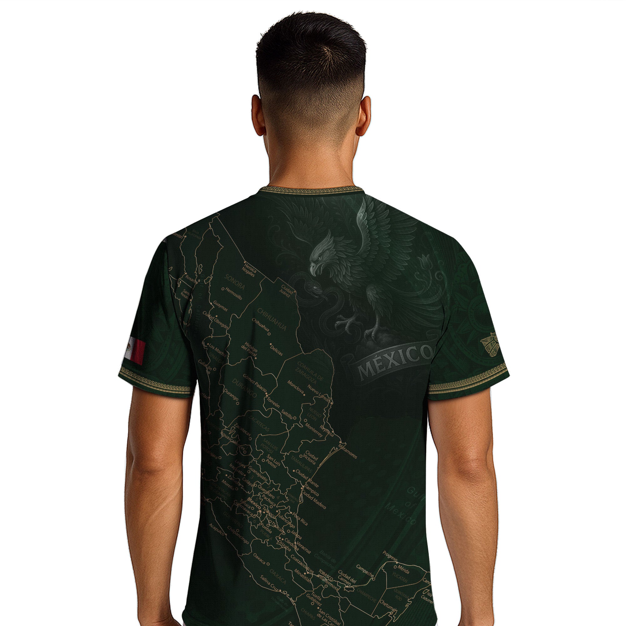 Mexico Green Map Design Aztec Heritage Pride Soccer Jersey