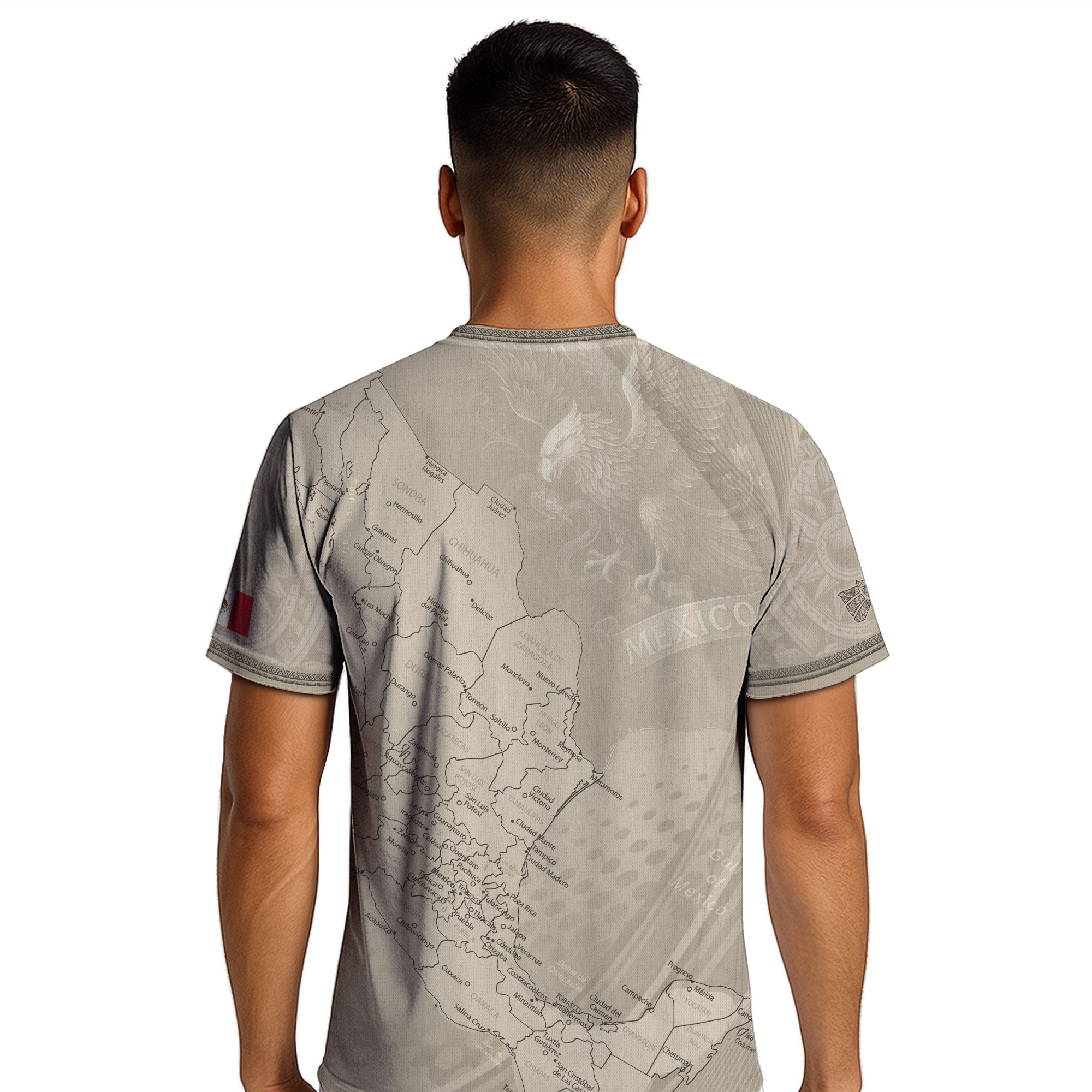 Mexico Beige Map Design Aztec Heritage Pride Soccer Jersey