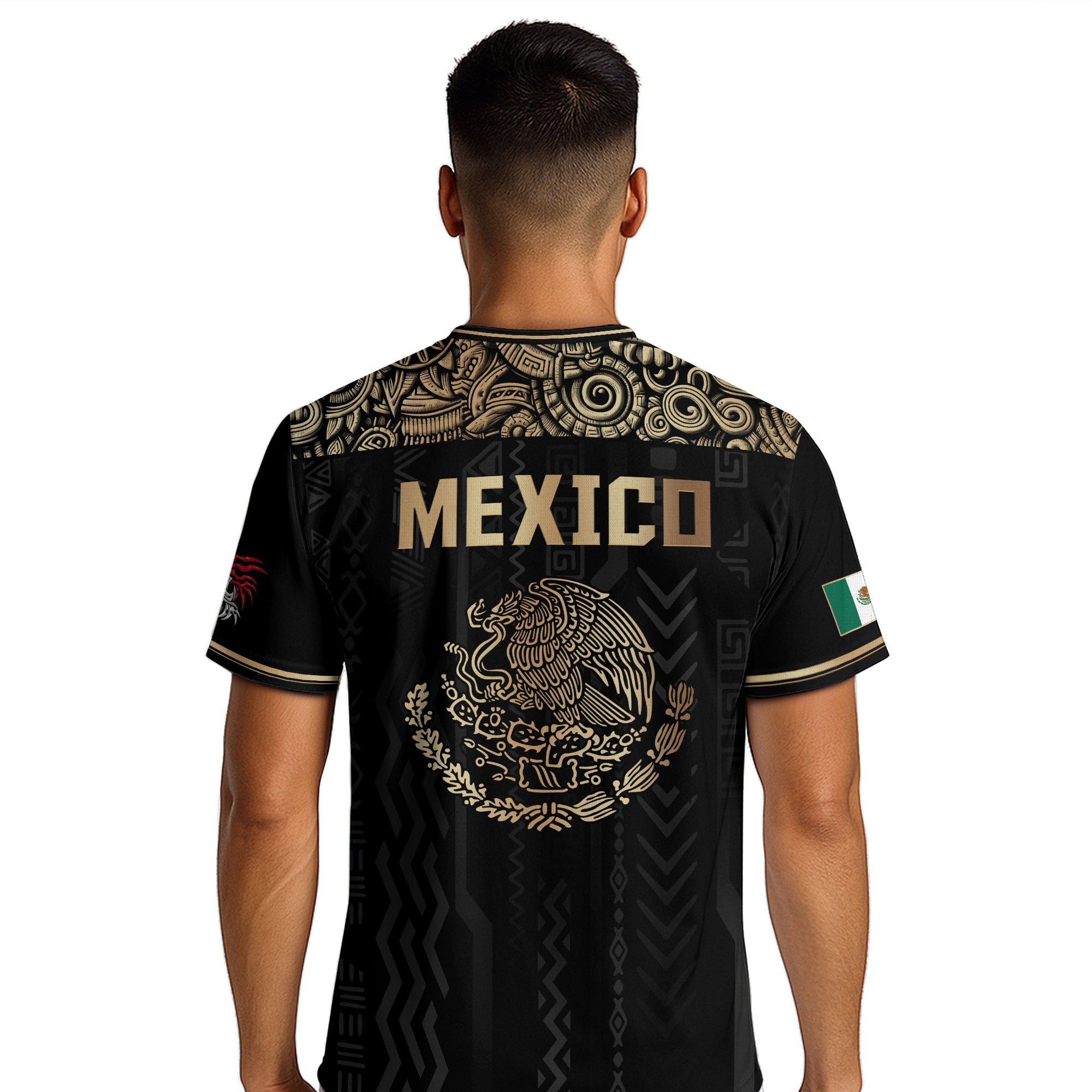 Mexico Black Gold National Emblem Soccer Jersey