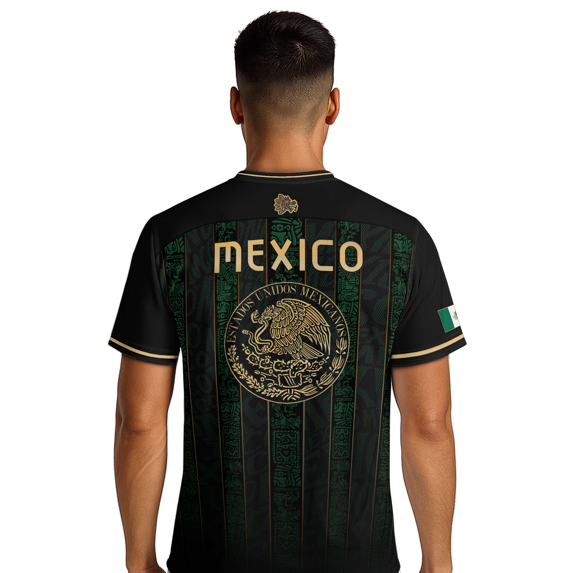Mexico Aztec Ancient Heritage National Seal Mens Football Soccer Jersey