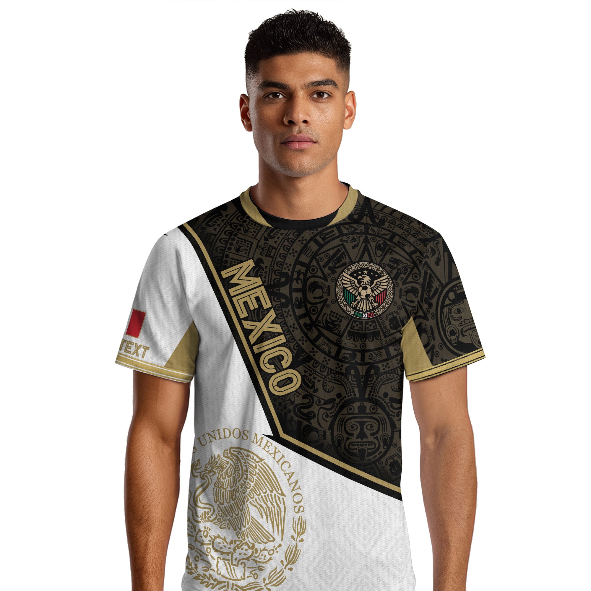 Custom Mexico Soccer Jersey with Name & Number – Aztec Style