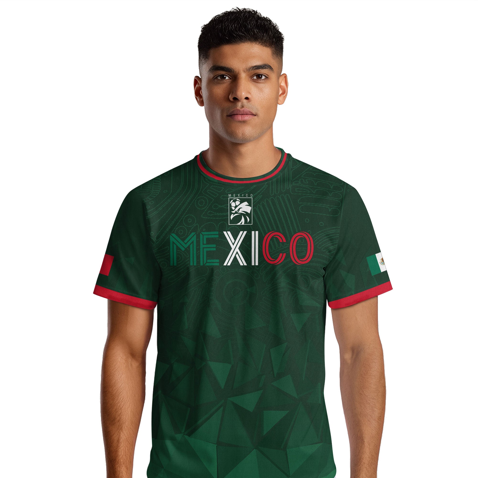Mexico Green Geometric Aztec Pride Soccer Jersey