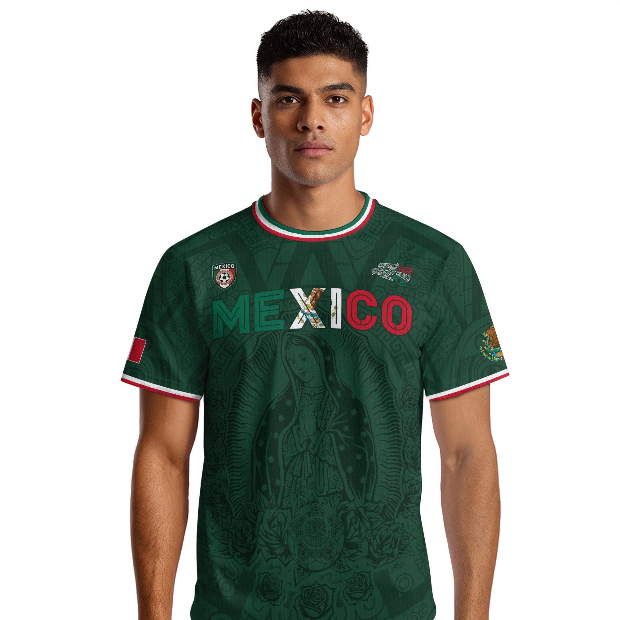 Mexico Virgin Of Guadalupe Green Heritage Soccer Jersey