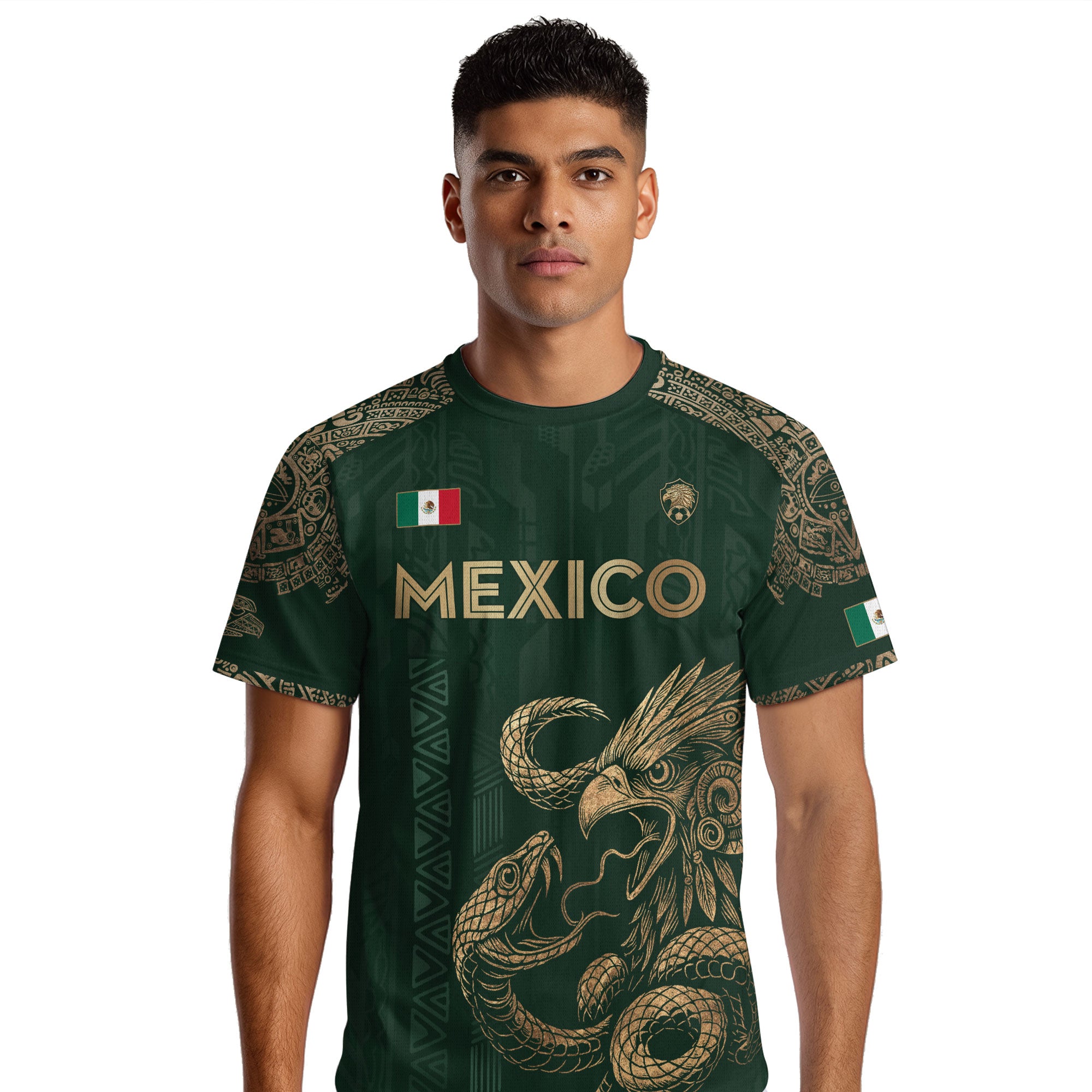 Mexico Green Aztec Eagle Heritage Soccer Jersey