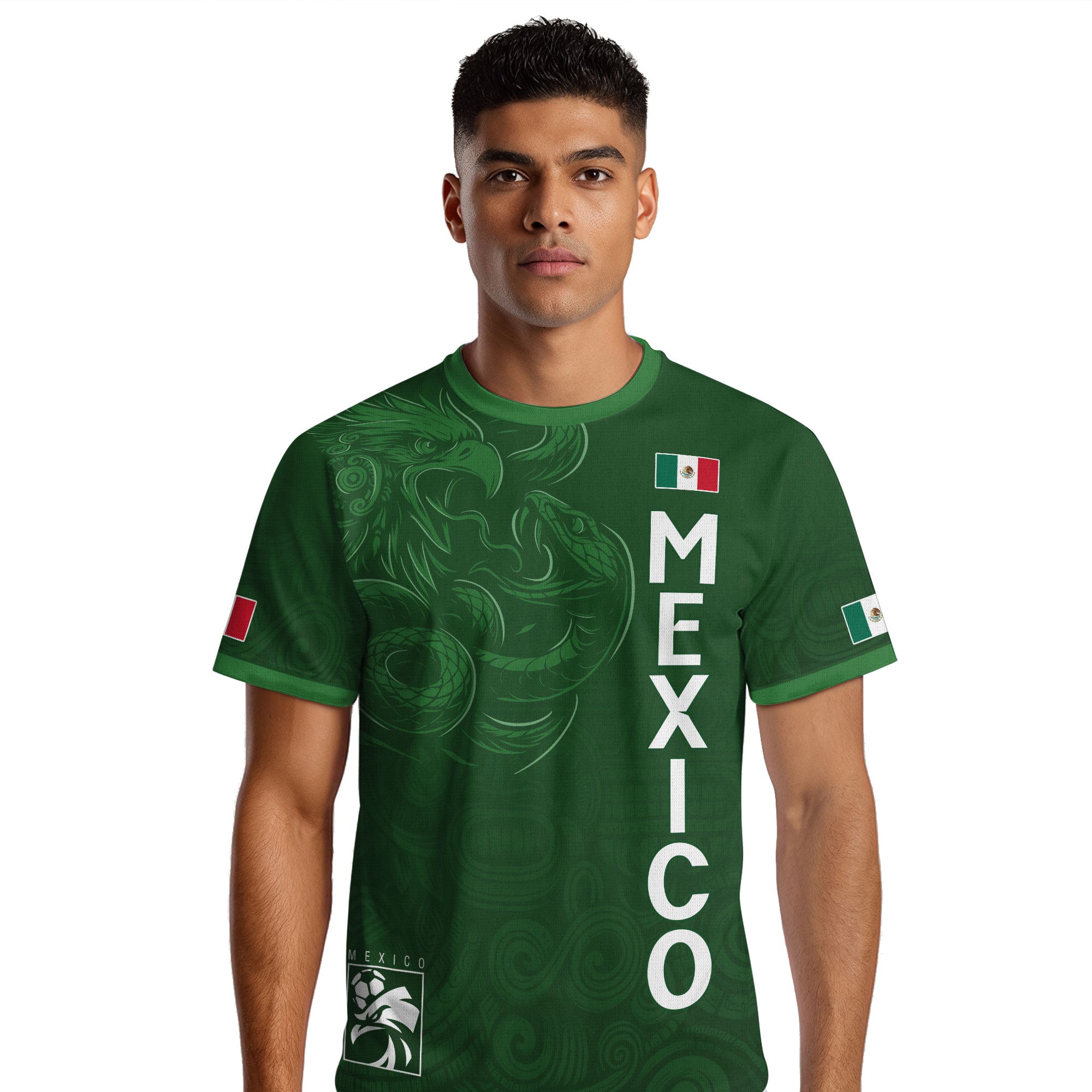 Mexico Green Eagle and Serpent National Pride Soccer Jersey