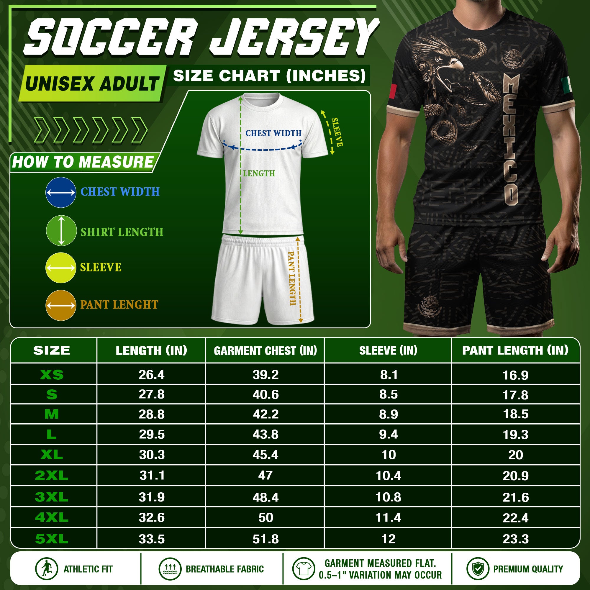 Camiseta de fútbol de México con diseño de águila y serpiente, color negro y dorado