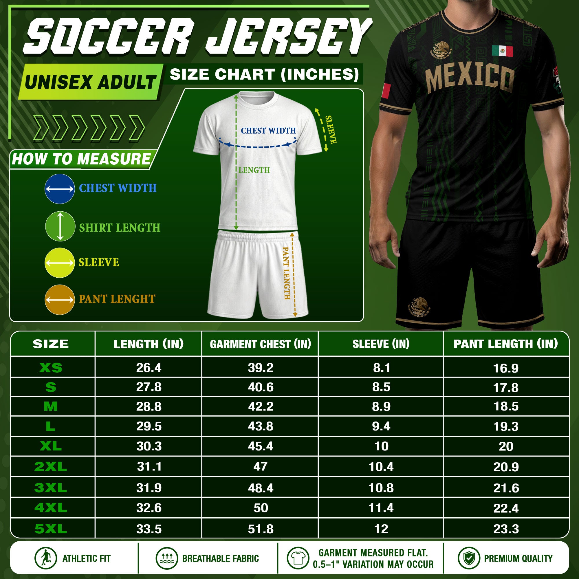 Mexico Soccer Jersey Black & Gold Aztec Design For Men, For Women
