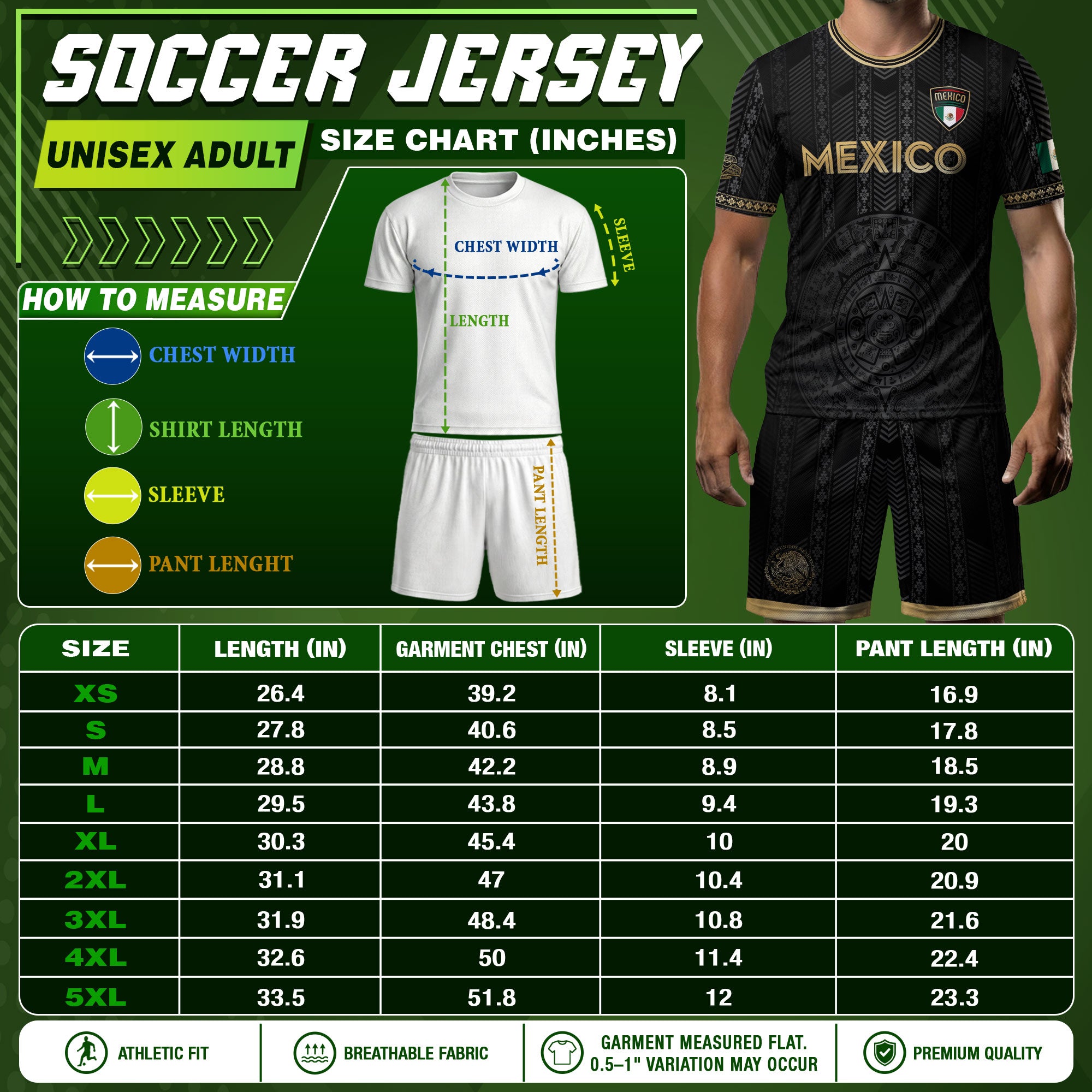 Mexico Soccer Jersey Black Gold Aztec Calendar Design For Men, For Women